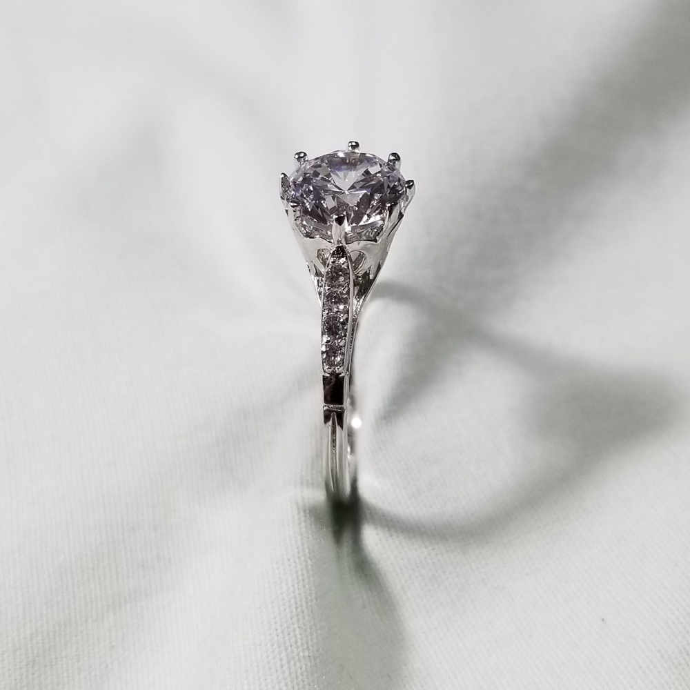 Sterling silver engagement ring - Picture 4 of 5